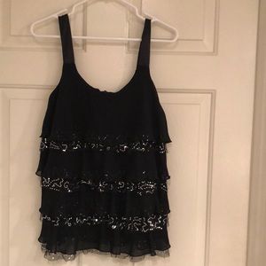 Top with silver sequens and inside liner, never worn